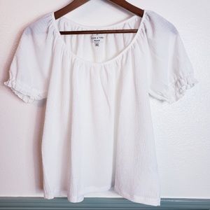Madewell Impeccable White Top Gorgeous Texture Sz